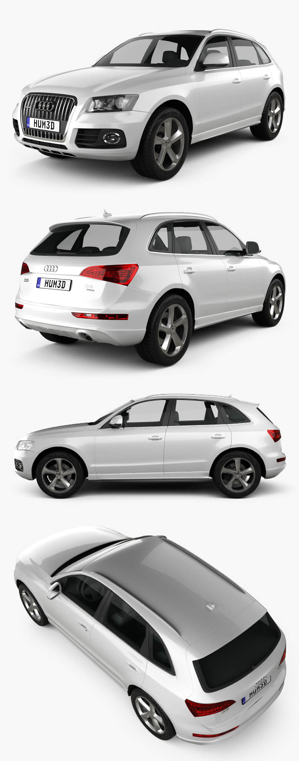 2013款奥迪Audi Q5汽车3D模型（OBJ,FBX,MAX）