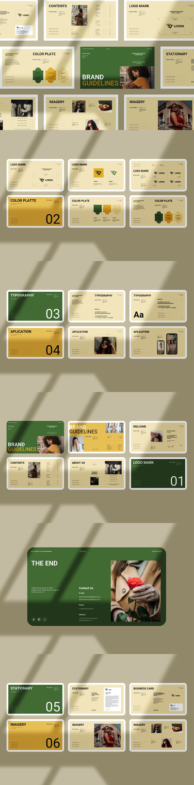 品牌指南演示 PPT模版 (PPTX)