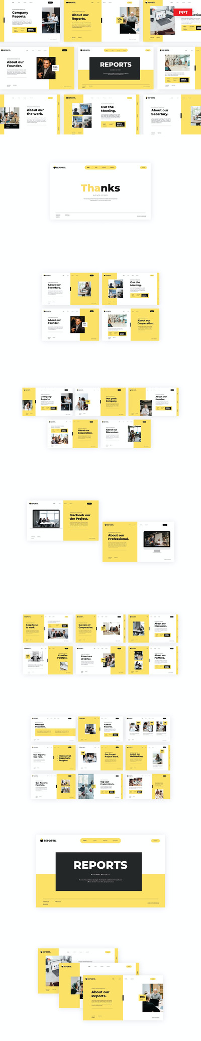 创意、简约报表 PPT模版 (PPTX,PPT)