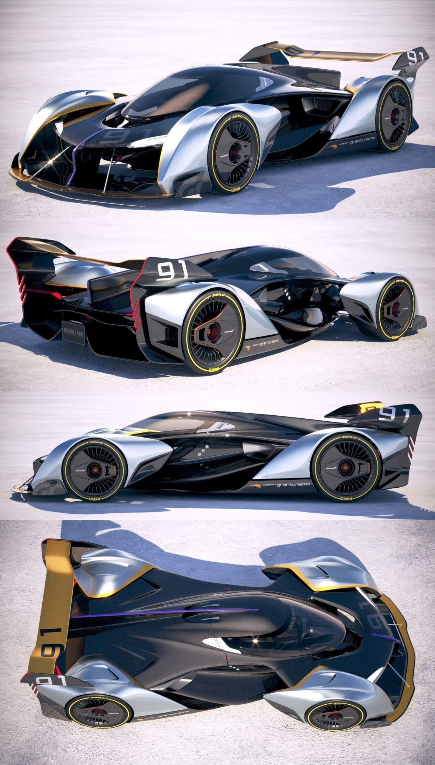 迈凯伦McLaren Ultimate Vision Gran Turismo赛车3D模型（OBJ,FBX,MAX）