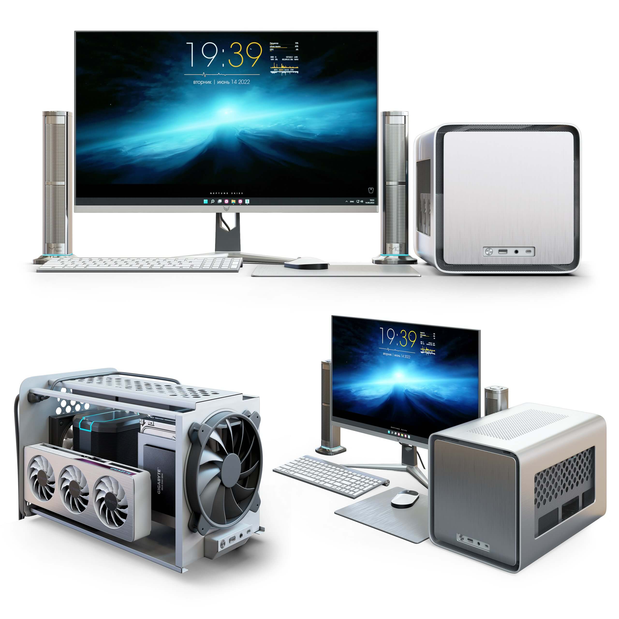 带Jonsbo V8机箱的电脑3D模型（FBX,MAX）