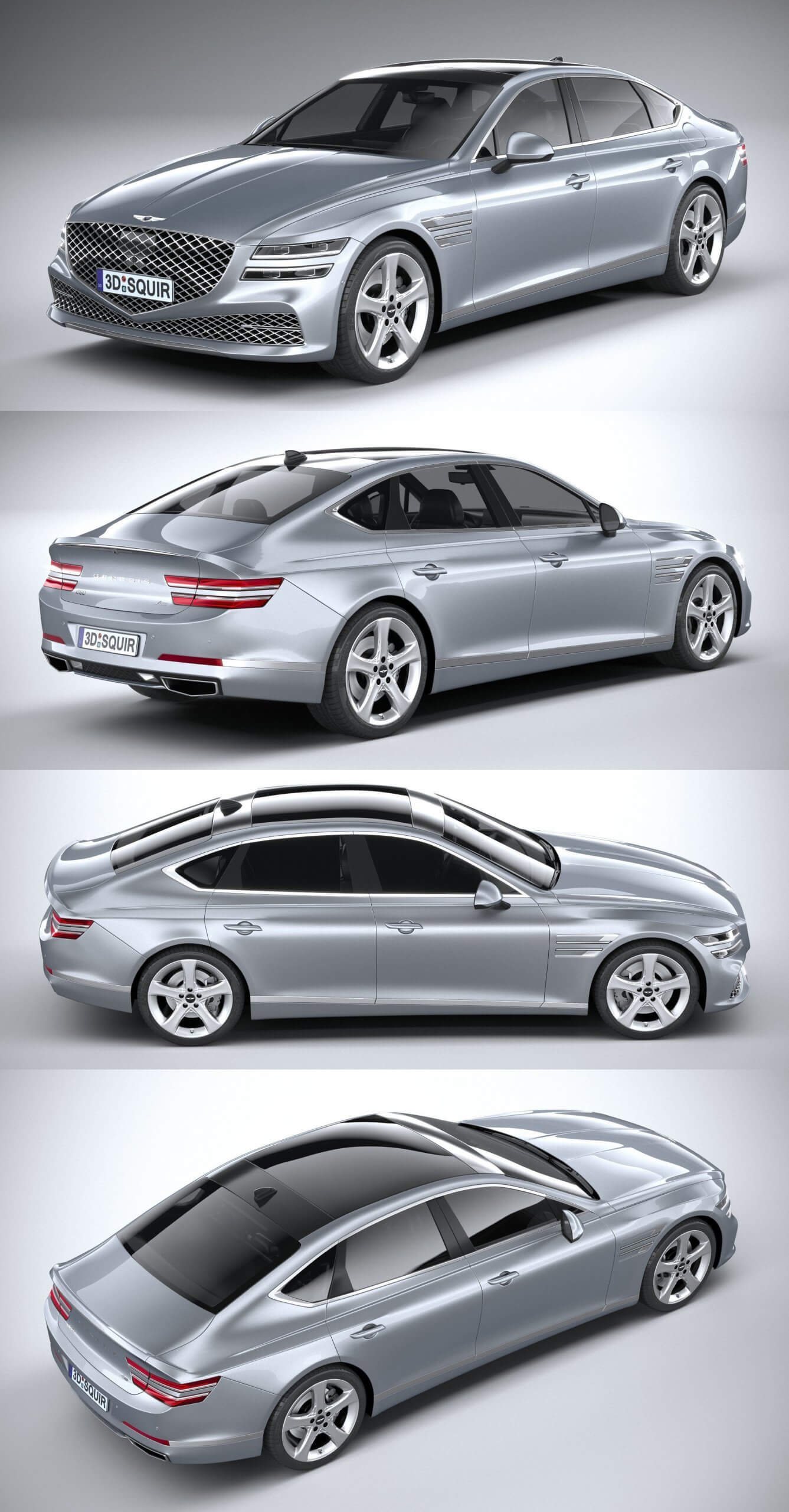 2021款捷尼赛思Genesis G80汽车3D模型（OBJ,FBX,MAX）