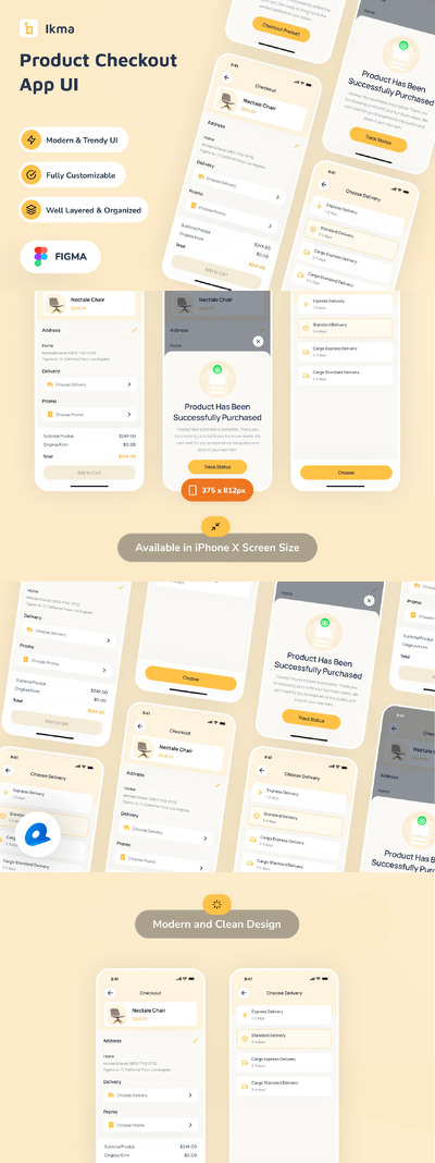 产品结账付款页App UI Kit (FIG)