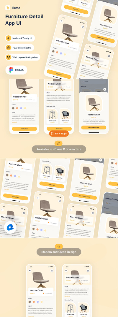 家具细节应用App UI Kit (FIG)