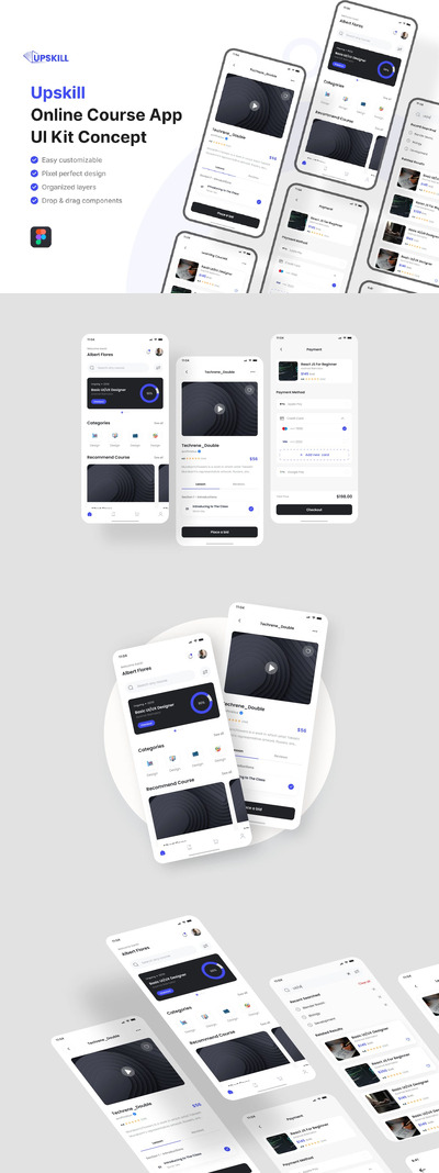 在线课程应用App UI Kit (FIG)