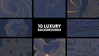 豪华抽象线条背景元素视频AE模板 (AEP)