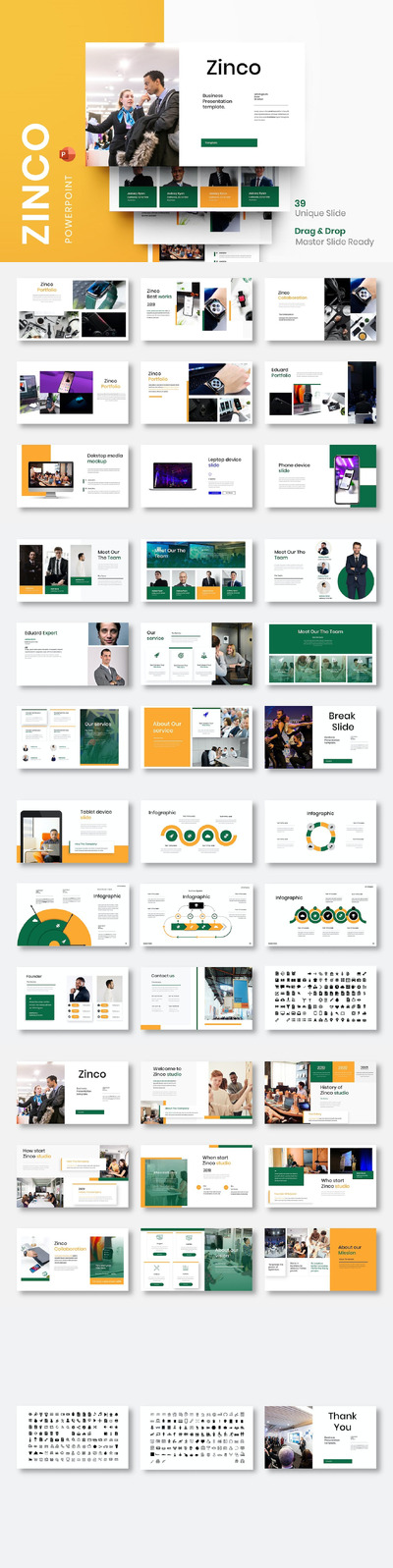 🔴时尚高端简约多用途的高品质商业PowerPoint幻灯片演示模板（pptx）