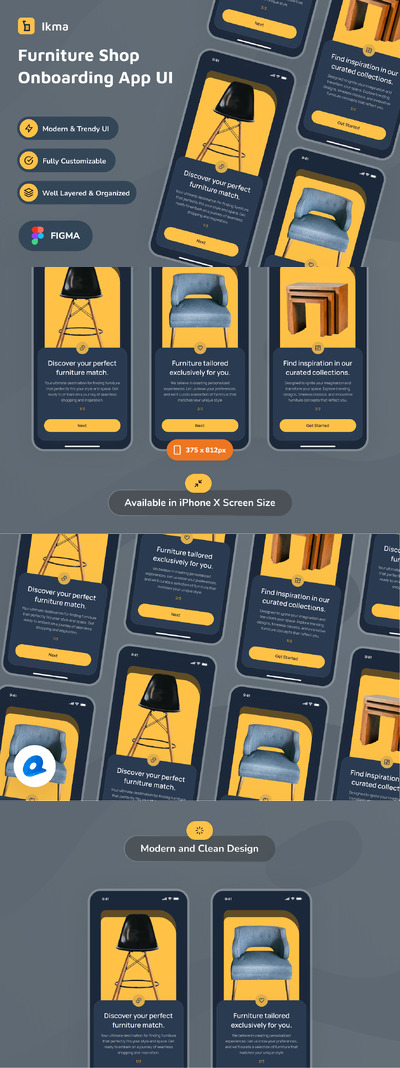 登录页黑暗风格应用App UI Kit (fig)