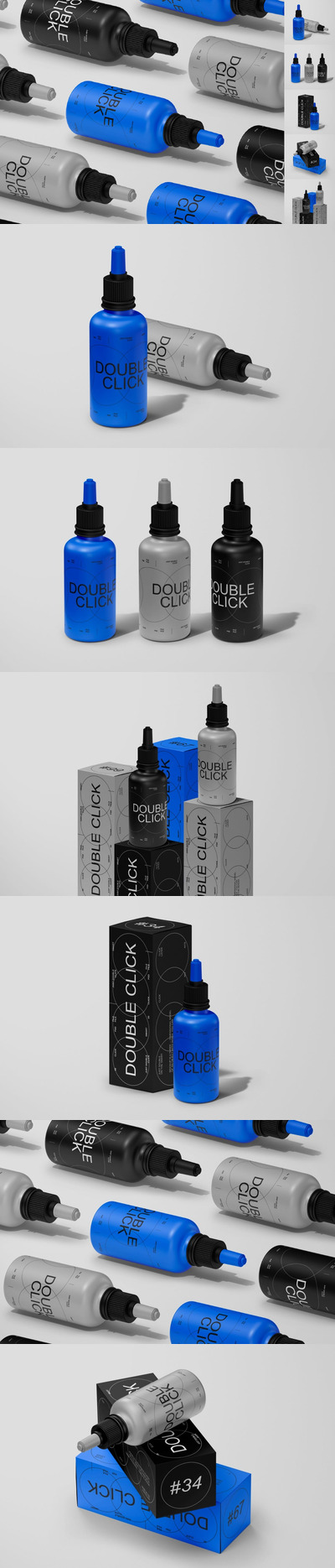 滴管瓶品牌包装展示样机套装 (PSD)