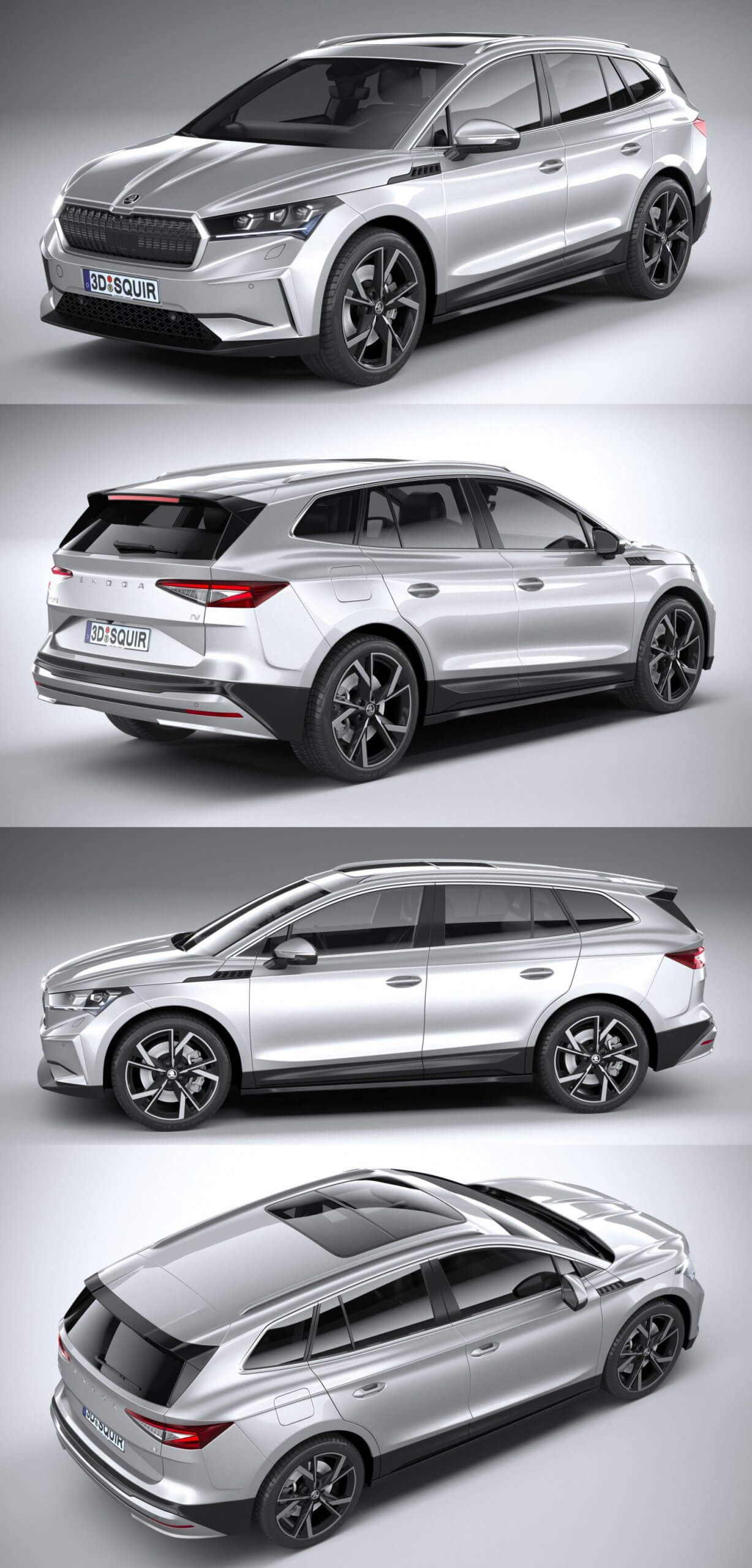 2021款斯柯达Skoda Enyaq SUV汽车3D模型（OBJ,FBX,MAX）