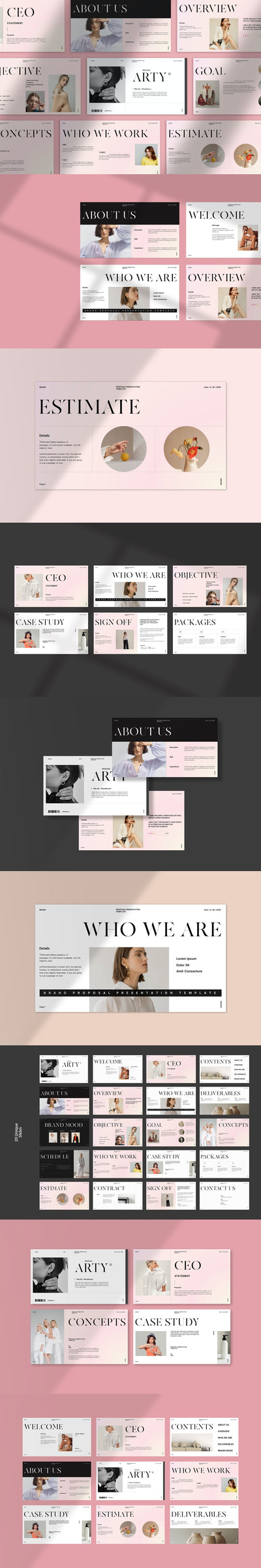 艺术方案介绍PPT模板 (PPTX)