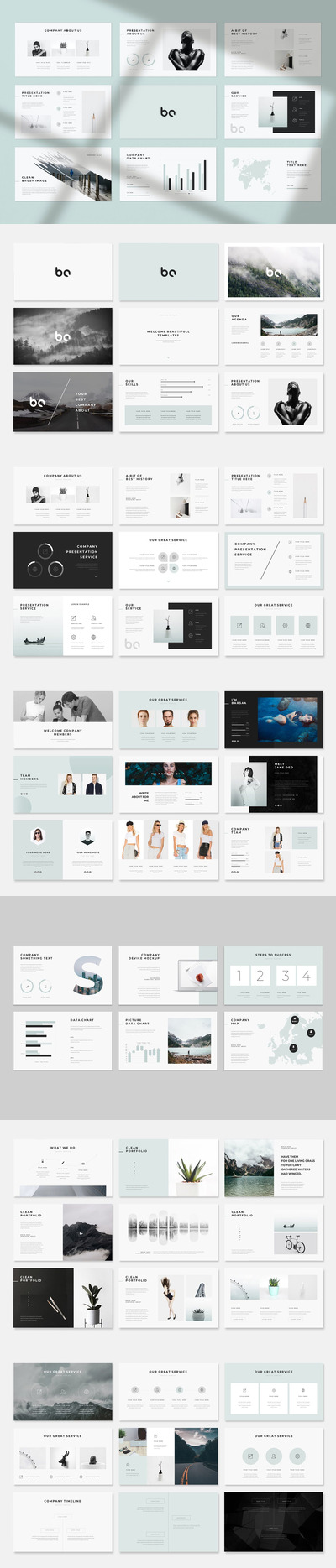 极简主义业务介绍PPT模板 (PPTX)