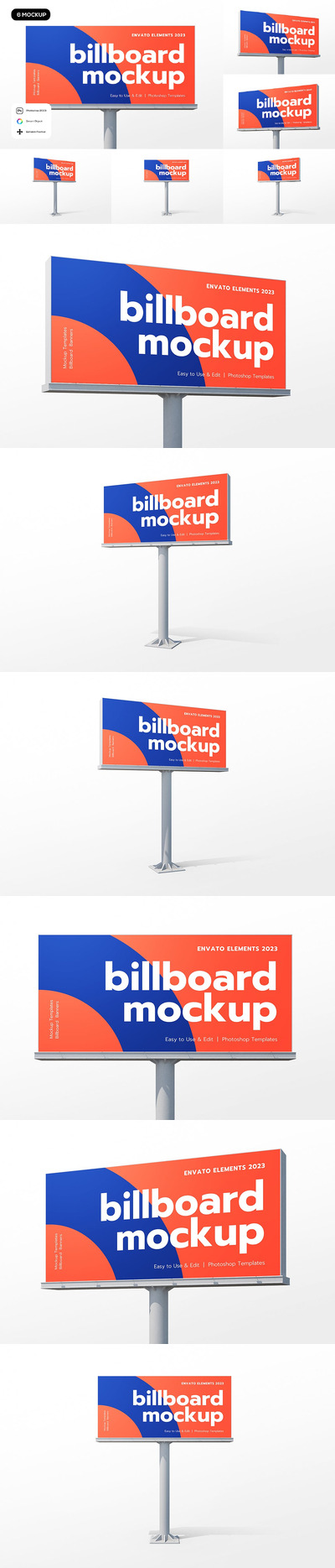 公路广告牌横幅样机 (PSD)