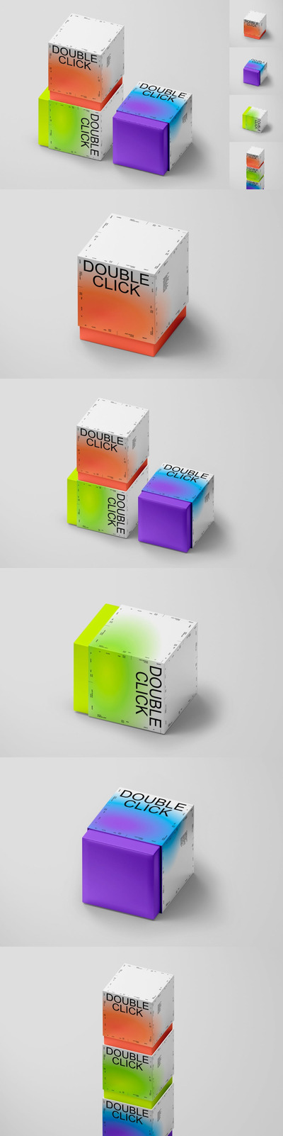 纸盒实物外观包装设计样机模板 (PSD)