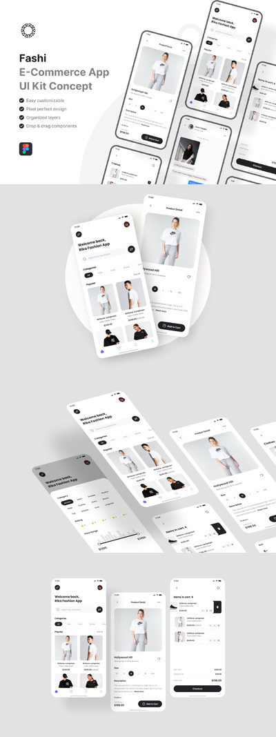 时尚电商应用App UI Kit (FIG)