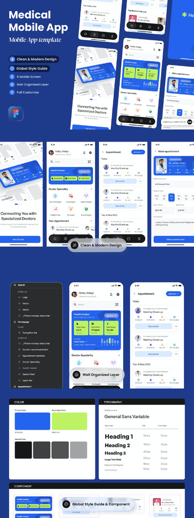 医疗移动应用App UI Kit (FIG)