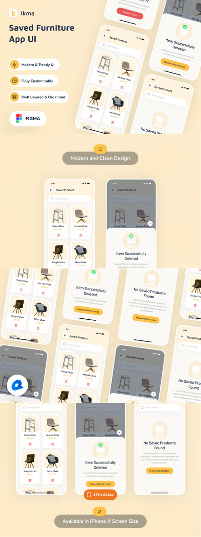 家具电商应用App UI Kit (FIG)