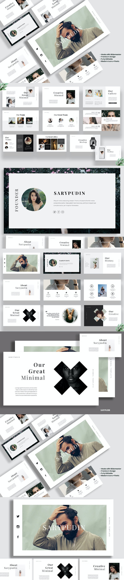 时髦品牌&摄影ppt模板 (PPTX)