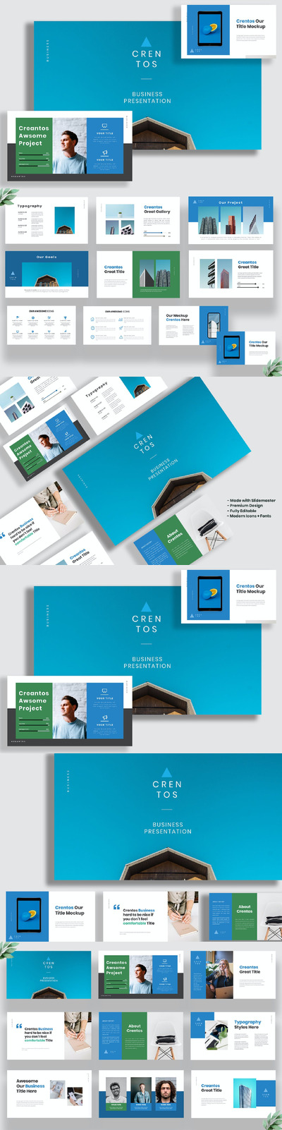 商业企业和品牌ppt模板 (PPTX)