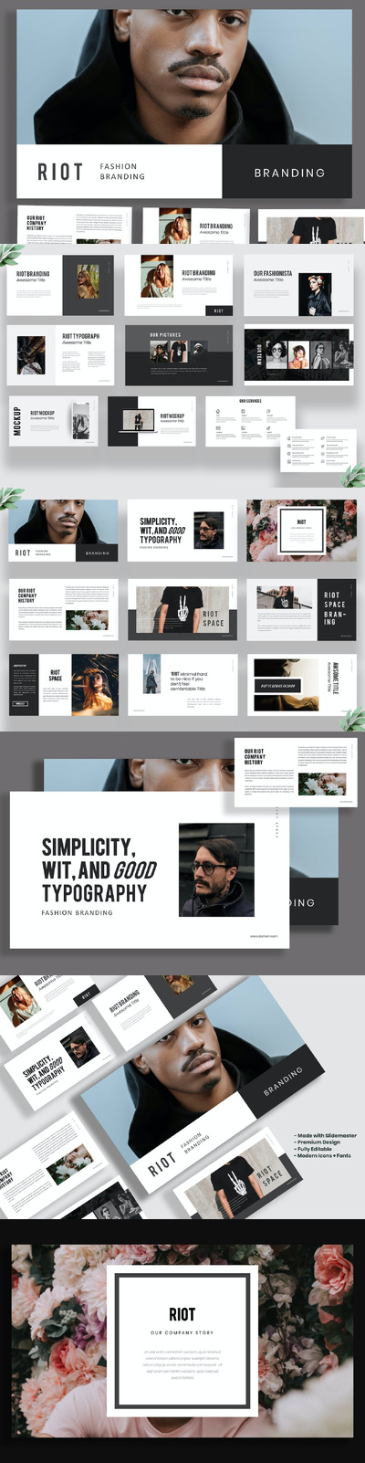 时尚/摄影/品牌服装ppt模板 (PPTX)