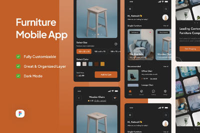家具移动应用App UI Kit (FIG)