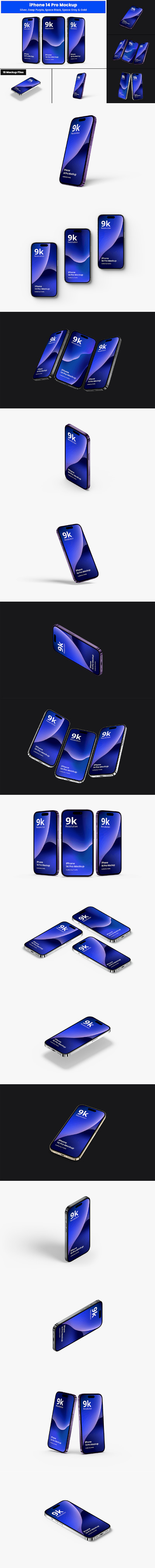 iPhone 14 Pro实物模型2.0样机 (PSD)