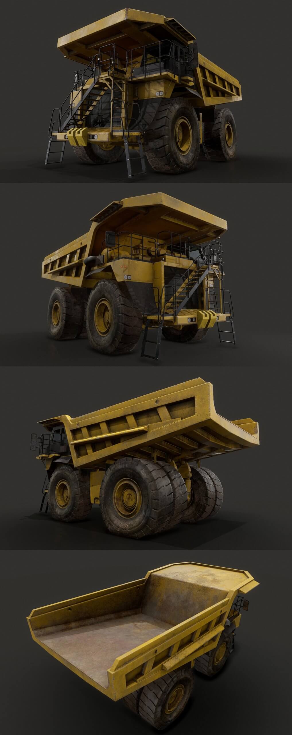 矿用自卸卡车3D模型（OBJ,FBX,MAX）