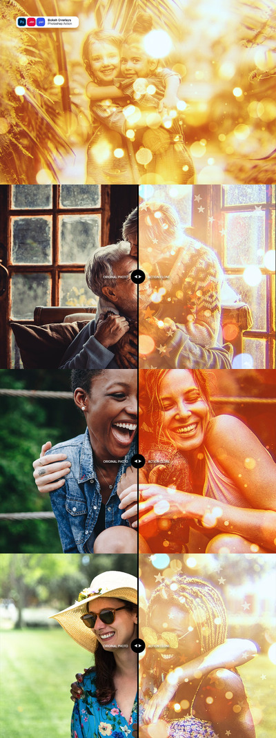 散景叠加Photoshop动作 (ATN,PAT)