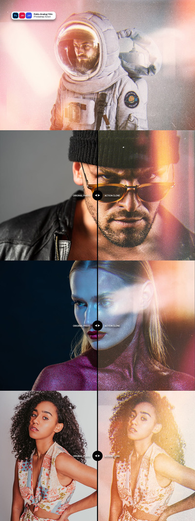 复古模拟电影Photoshop动作 (ATN,PAT)