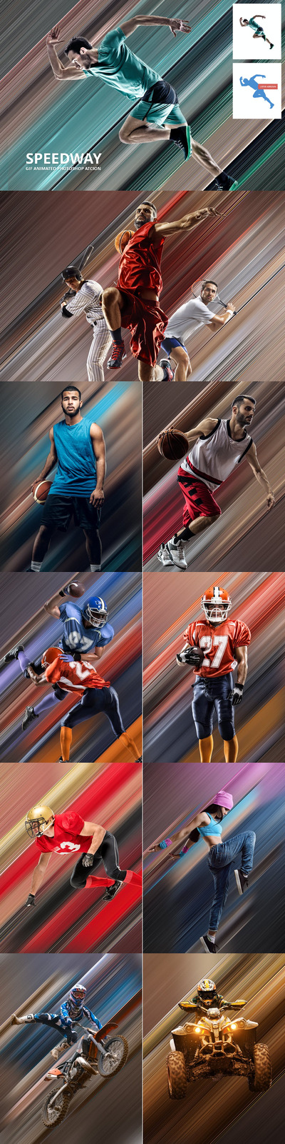 速度感Photoshop动作Gif动画 (ATN,ASL)