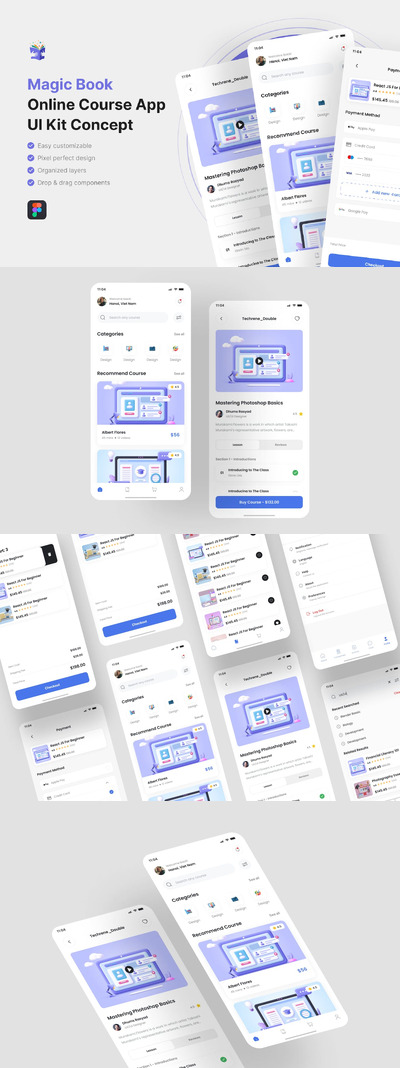 在线课程应用App UI Kit (FIG)