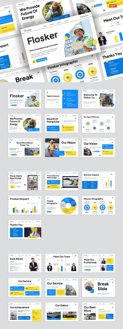 现代太阳能和可再生能源演示PPT模版