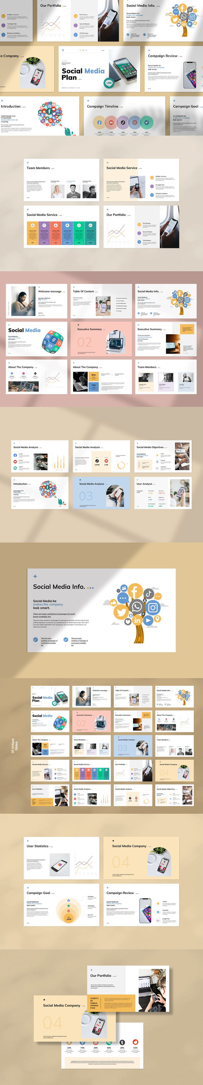 社交媒体PPT模版