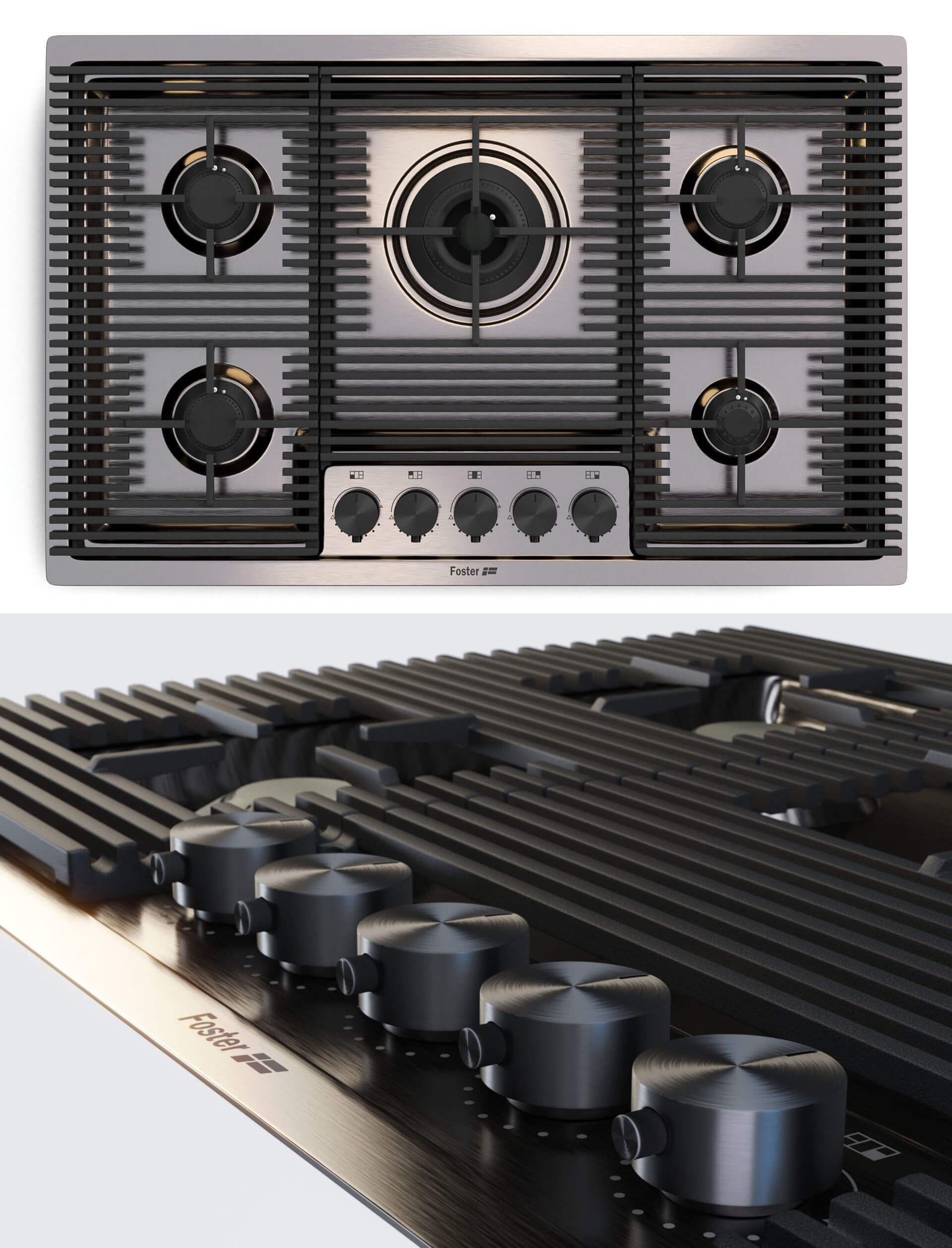 Foster Milanello 5F-7682 006燃气灶3D模型（OBJ,MAX）