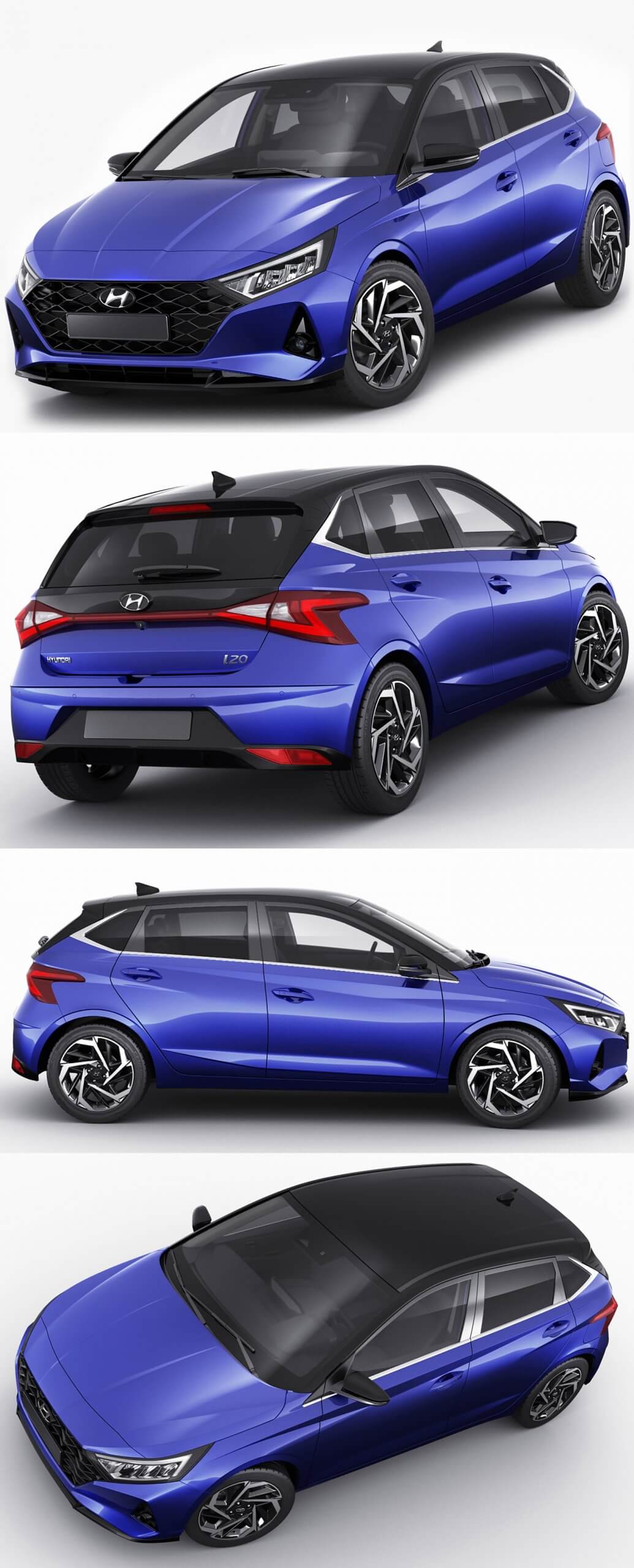 2021款现代Hyundai i20汽车3D模型（OBJ,FBX,MAX）