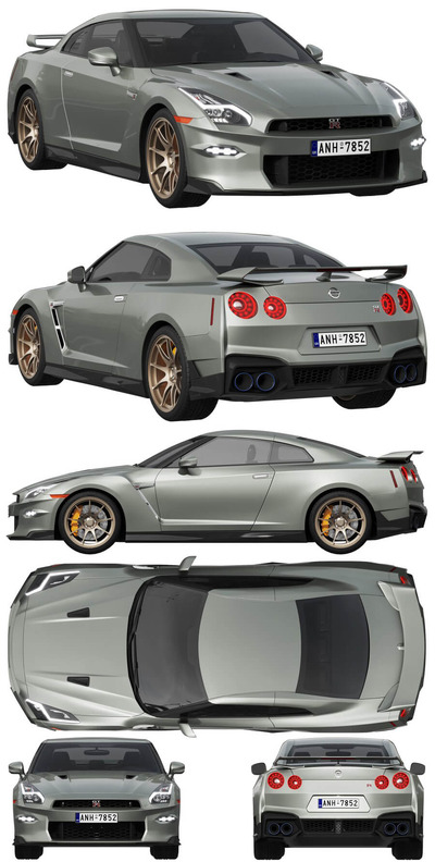 2024款Nissan GT-R汽车3D模型（OBJ,FBX,MAX）