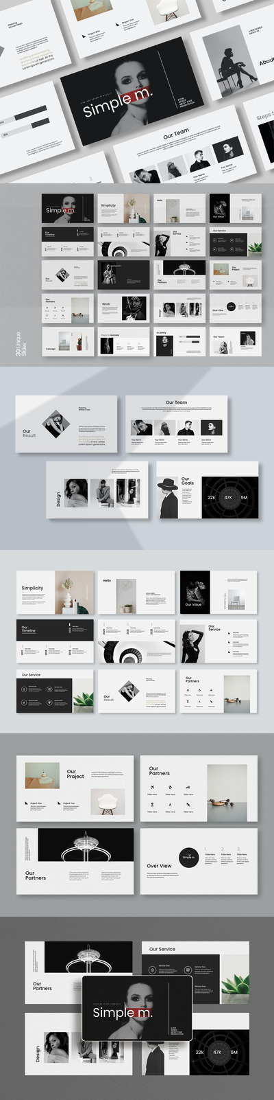 极简主义时尚PPT模版