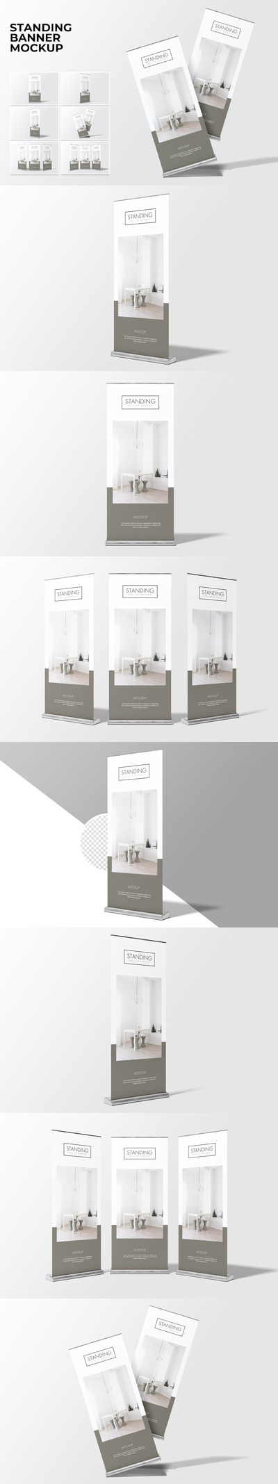 易拉宝广告样机 (PSD)