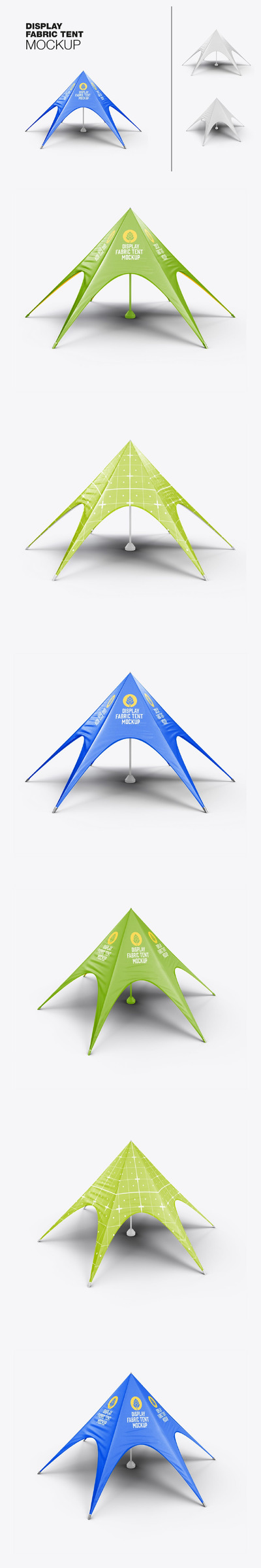 织物展示星形帐篷实物模型样机 (PSD)