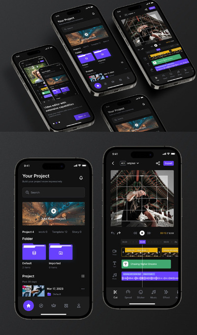 Vidi-编辑视频应用App UI Kit