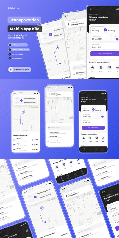 在线交通-移动应用App UI Kit