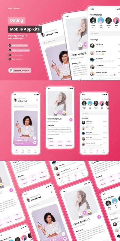 约会-移动应用App UI Kit