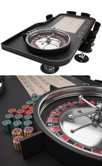 赌场轮盘赌桌3D模型（OBJ,MAX）