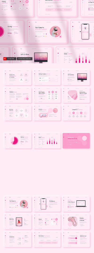 时尚的销售平台PPT模版（PPTX）