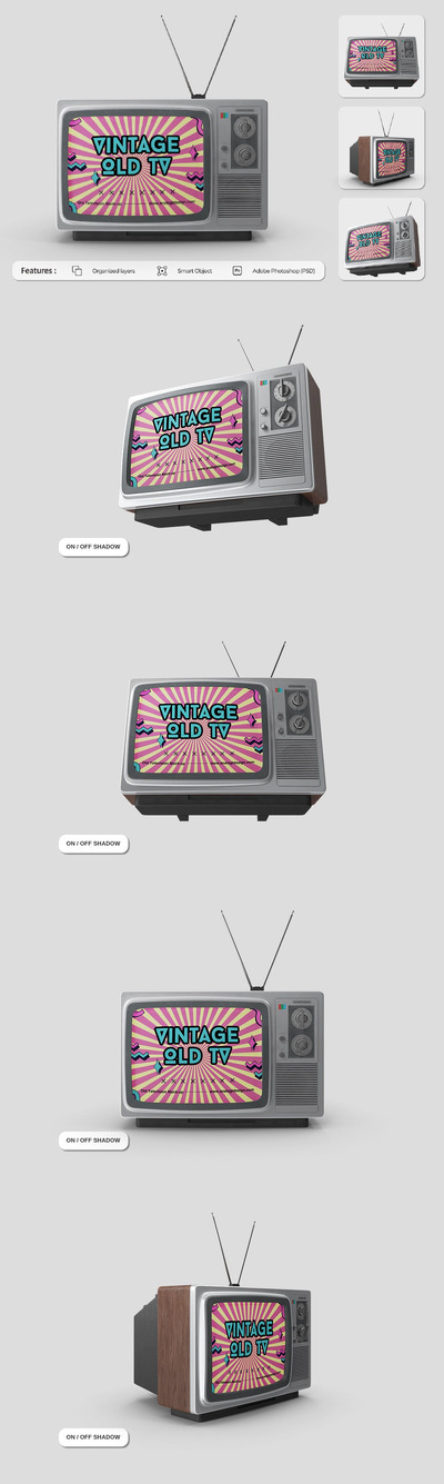 复古三星旧电视样机 (PSD)