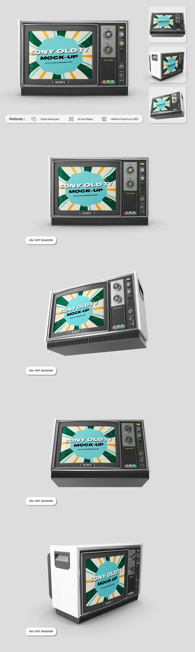 索尼旧电视实物模型样机 (PSD)
