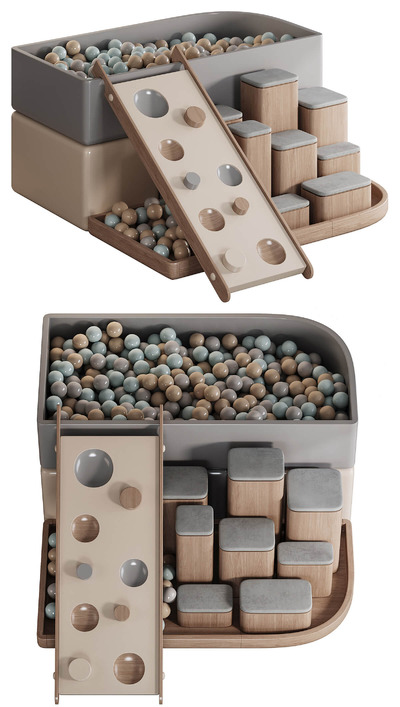 儿童波波球乐园3D模型（OBJ,MAX）