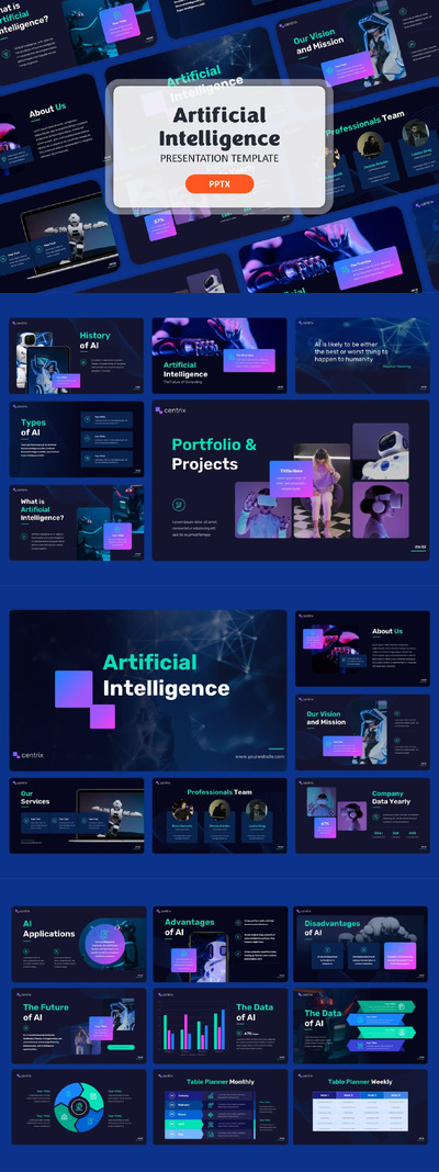 人工智能-PPT模板 (PPTX)