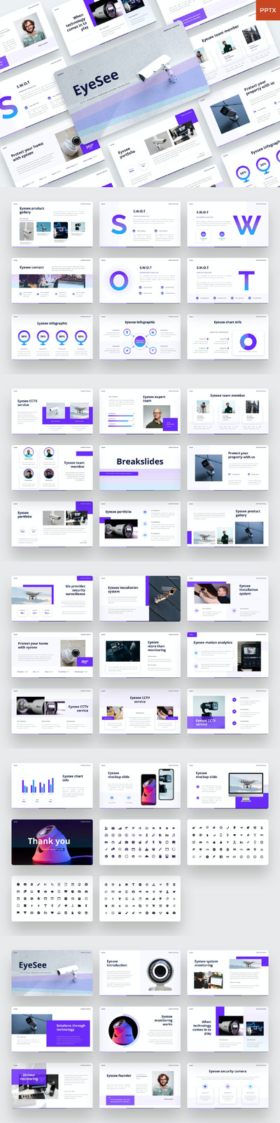 监控产品 PPT模板 (PPTX)