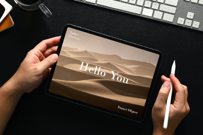 iPad平板电脑使用场景样机 (PSD,JPG)